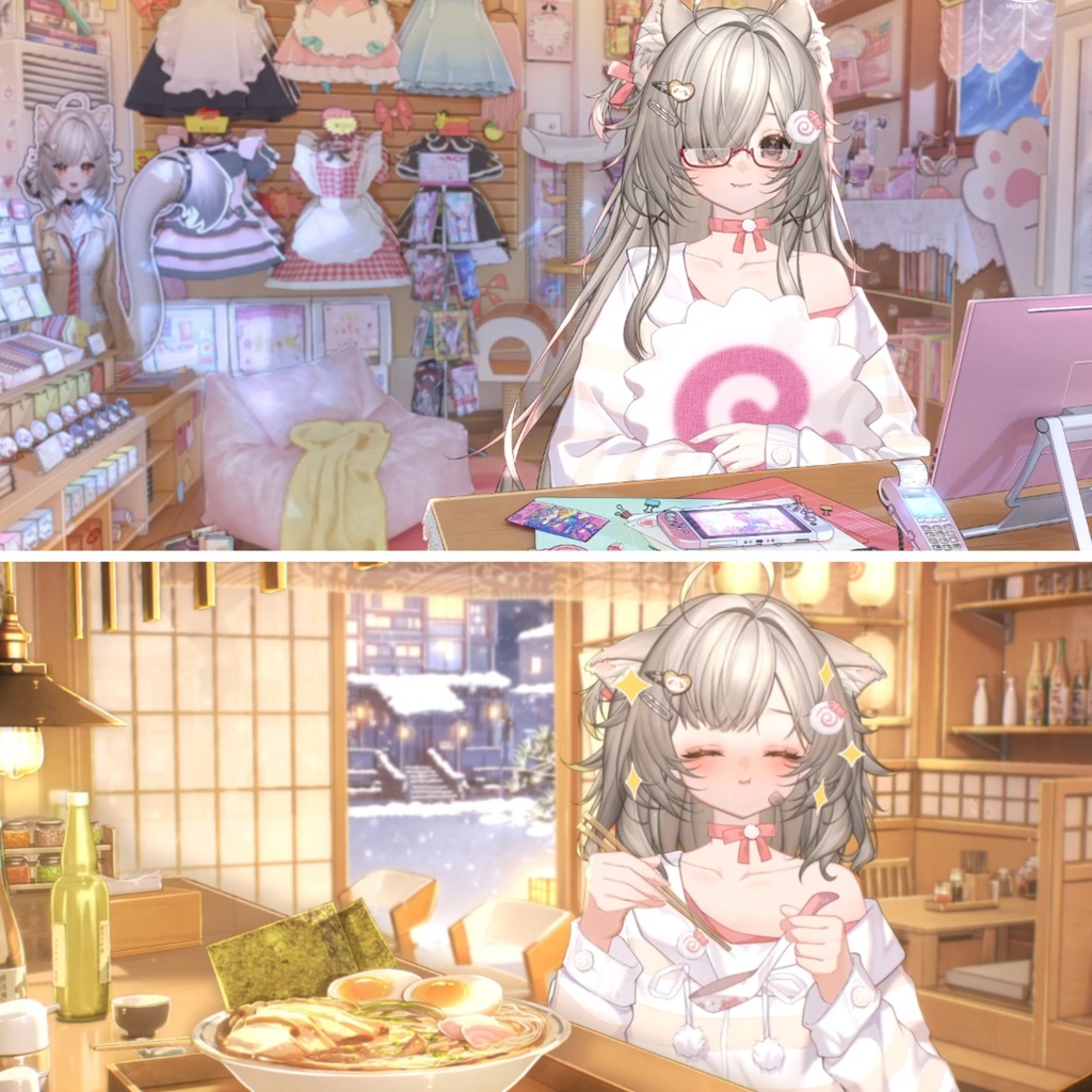 特価は12.15まで|Outfit Assets|Live2d付き🍥いただきます~!🐟VTuber向け【VTS】配信用素材/Live2D衣装アクセサリー