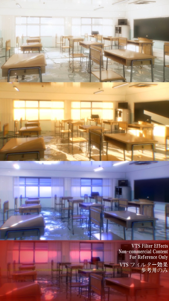 動く背景|🕙失われた時の流れ🌫️/教室/雰囲気/夢核感/配信用背景/VTuber向け/動画素材/配信部屋/前景/Overlay