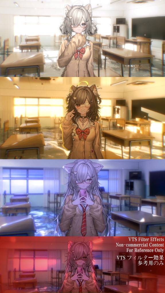 動く背景|🕙失われた時の流れ🌫️/教室/雰囲気/夢核感/配信用背景/VTuber向け/動画素材/配信部屋/前景/Overlay