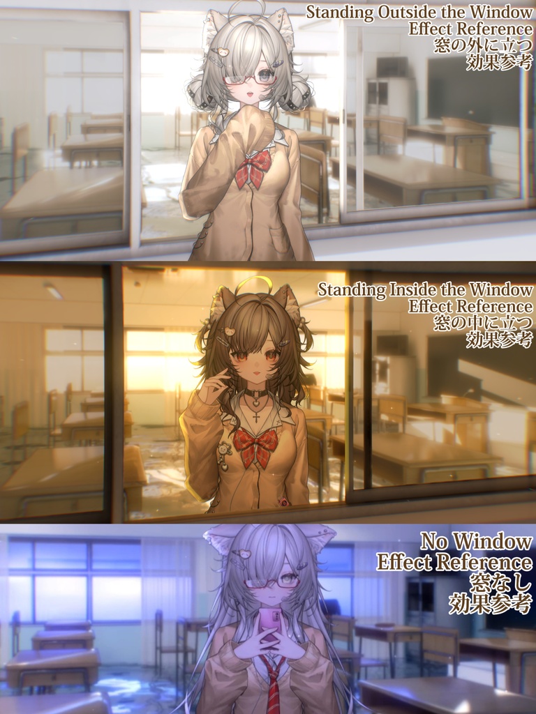 動く背景|🕙失われた時の流れ🌫️/教室/雰囲気/夢核感/配信用背景/VTuber向け/動画素材/配信部屋/前景/Overlay