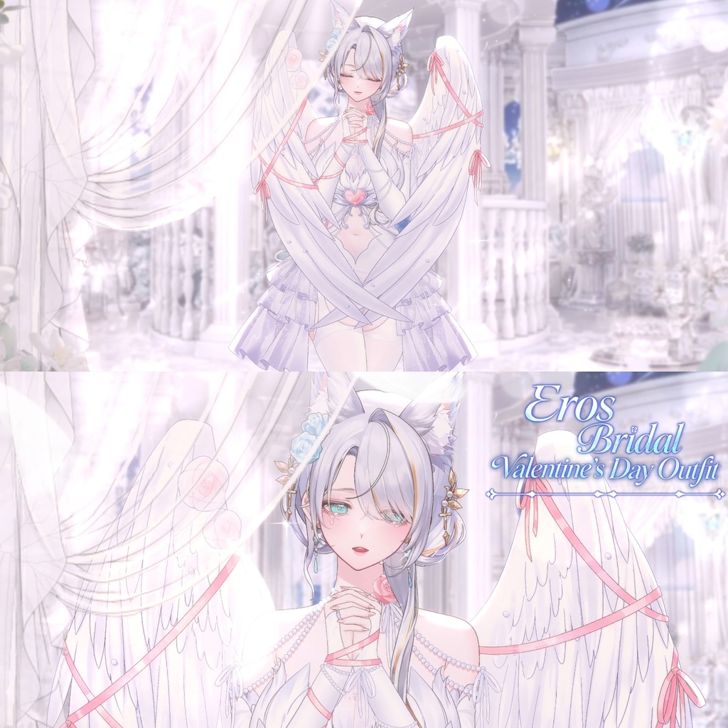 「Outfit Assets」Valentine's Day|愛の神の羽💗🪽 |バレンタイン&華麗な天使|VTuber向け|Live2d付き|【VTS】配信用素材/Live2D衣装アクセサリー