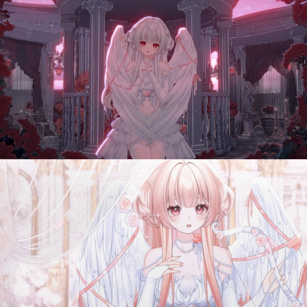 「Outfit Assets」Valentine's Day|愛の神の羽💗🪽 |バレンタイン&華麗な天使|VTuber向け|Live2d付き|【VTS】配信用素材/Live2D衣装アクセサリー