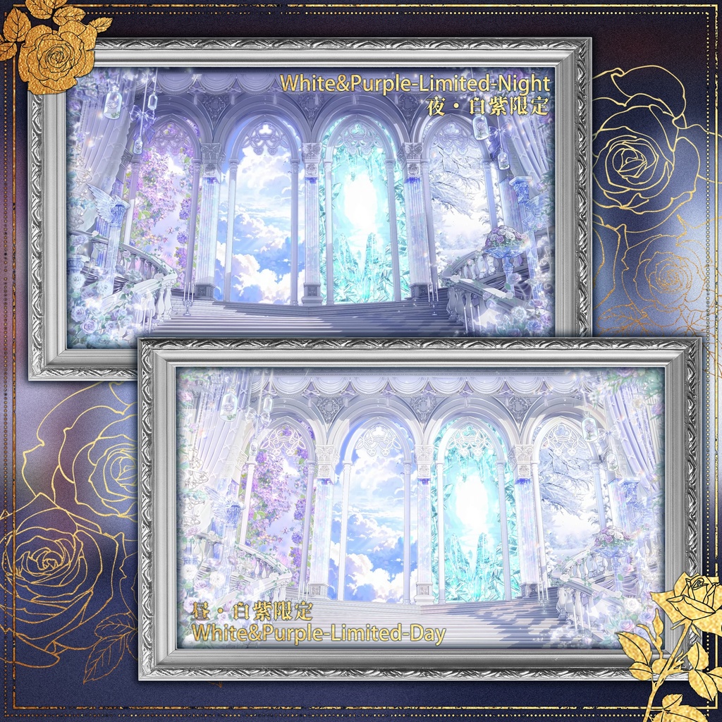 動く背景|☁️♱☽四時夢境☾♱⏳|四季の窓|中世幻想風|動く背景素材/配信用背景/VTuber向け/動画素材/配信部屋/天使と悪魔/雰囲気/神聖/地獄