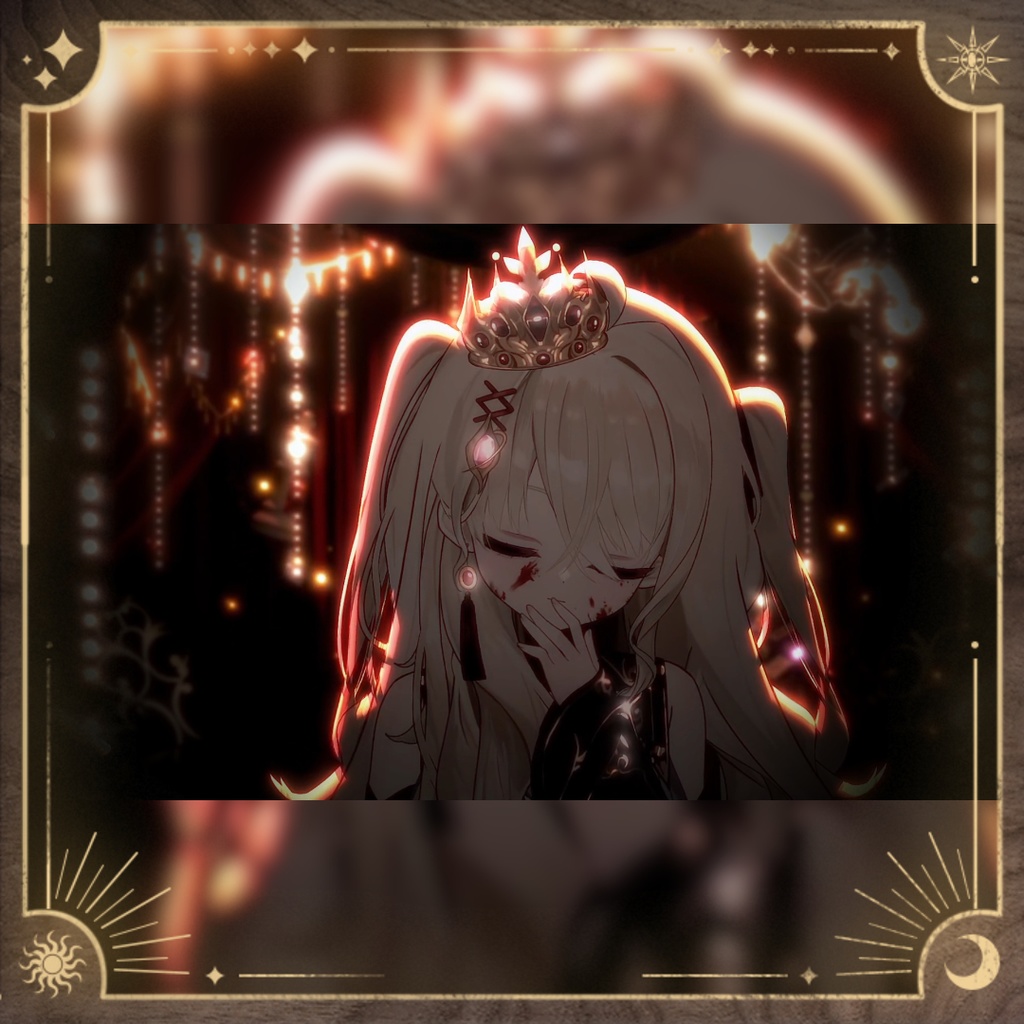 動く背景|🎭緋色の嘘つきカーニバル❤️🖤/ 暗黒華麗/愚者/チェス盤舞台/Overlay/雰囲気/配信用背景/VTuber向け/動画素材/配信部屋/April Fools'Day/エイプリルフール