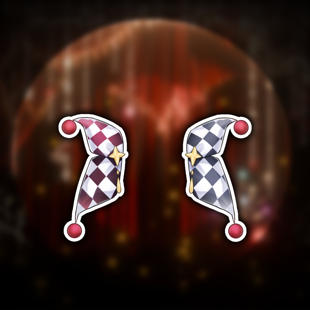 「Outfit Assets」VTuber向け|■🔴■ 赤 × 黒・Red x Black|Full-body /狂気の道化師洋装|カードめくり&水晶球魔法アニメ付き|Live2d付き|エイプリルフール|【VTS】配信用素材/Live2D衣装アクセサリー