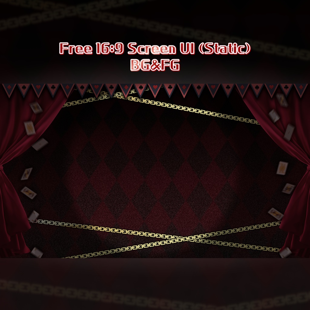 ✦Free Assets✦🎪無料 · April Fools' Day 🪄背景+ヘアクリップセット/Background + Hair Clip Set。VTuber向け/【VTS】配信用素材/ピエロ / マスク