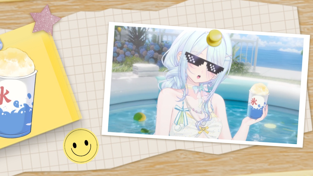 🌊 初週限定価格|のんびり夏休み中・VTS水着アクセサリー 🫧|Animated Swimsuit VTuber Asset