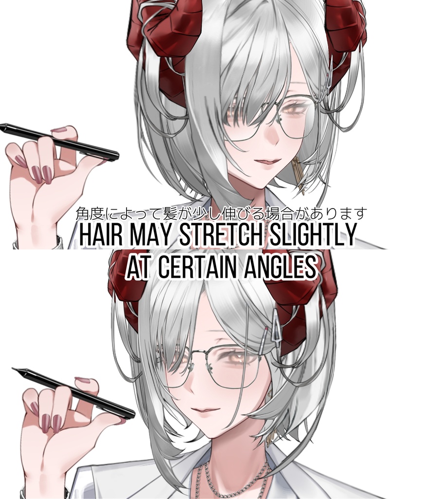 【Live2D Model/live2dモデル】⛓️Demon of the Night Clinic ♱🩸|Succubus Nurse|汎用モデル|10 Poses|2 Hairstyles|40+ Toggles|Demon / Animal Ear Forms|Generic Model|Pre-made