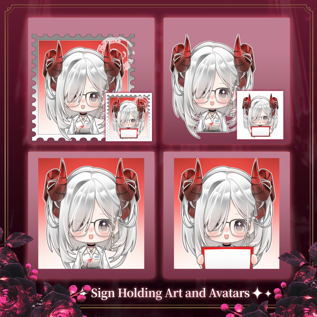 【Live2D Model/live2dモデル】⛓️Demon of the Night Clinic ♱🩸|Succubus Nurse|汎用モデル|10 Poses|2 Hairstyles|40+ Toggles|Demon / Animal Ear Forms|Generic Model|Pre-made