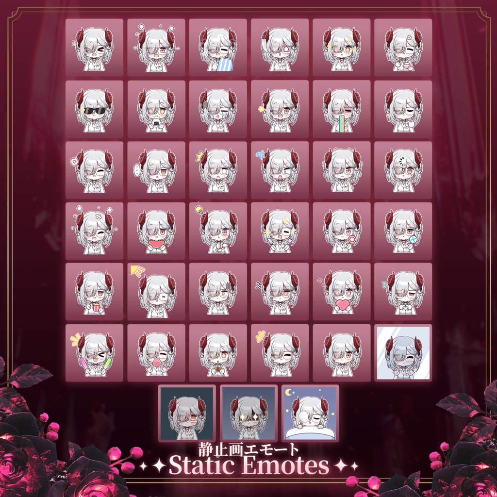 【Live2D Model/live2dモデル】⛓️Demon of the Night Clinic ♱🩸|Succubus Nurse|汎用モデル|10 Poses|2 Hairstyles|40+ Toggles|Demon / Animal Ear Forms|Generic Model|Pre-made