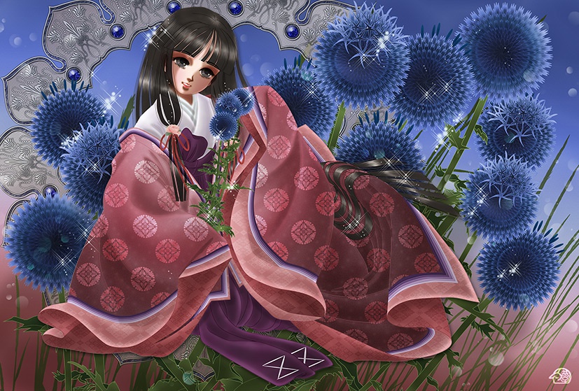 ポストカード「瑠璃珠の花」