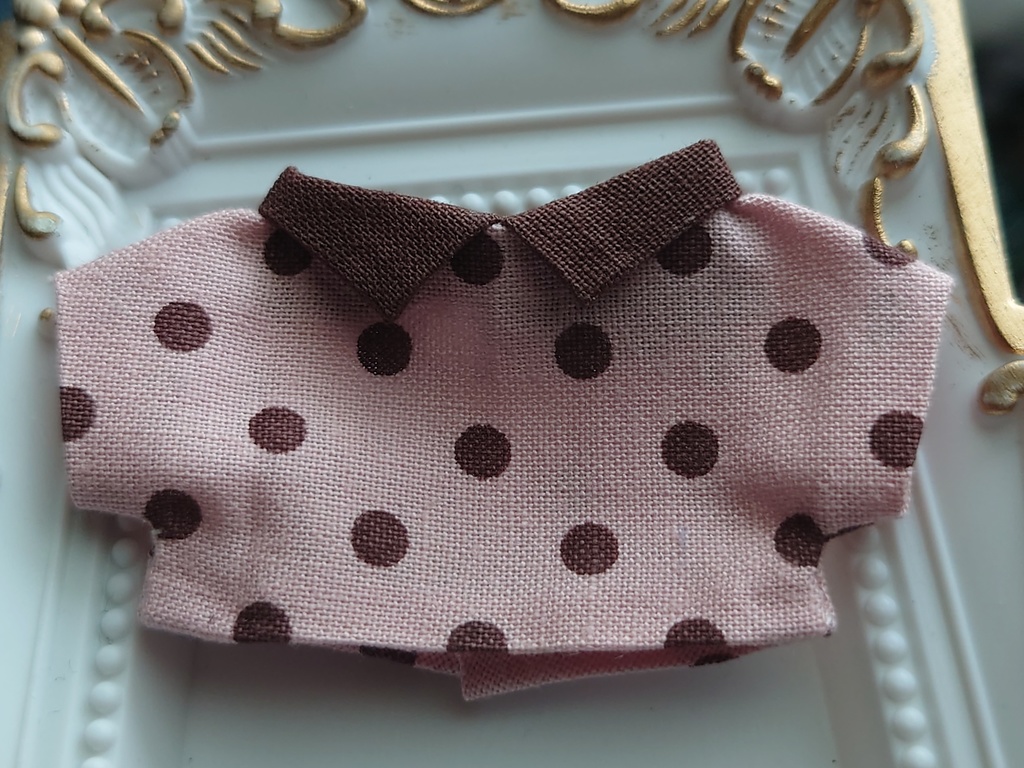 チョコ色シャツ(10cmぬい用)