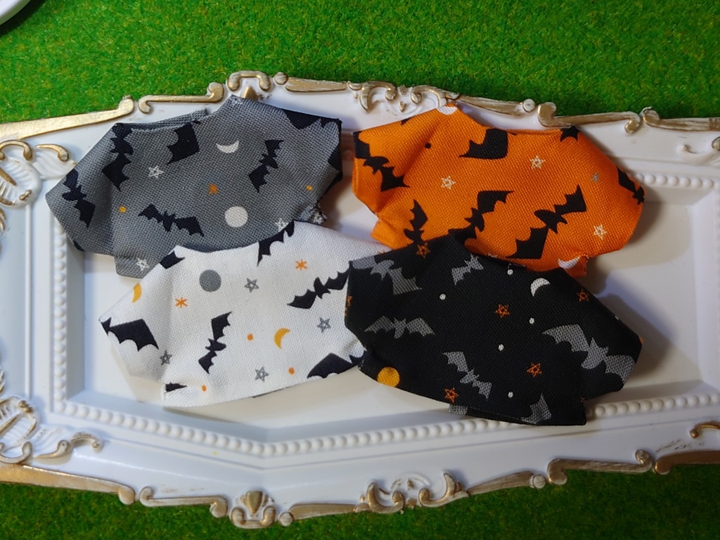 【ハロウィン企画】こうもりシャツ(10cmぬい用)