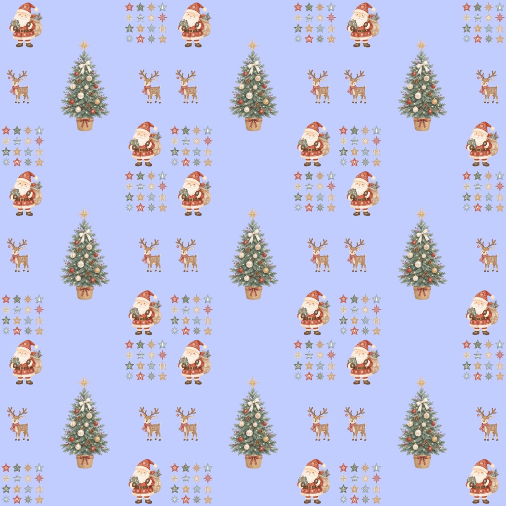 北欧風クリスマス シームレスデジタルペーパー5柄×2色全10枚セット｜大人かわいい冬素材｜PNG