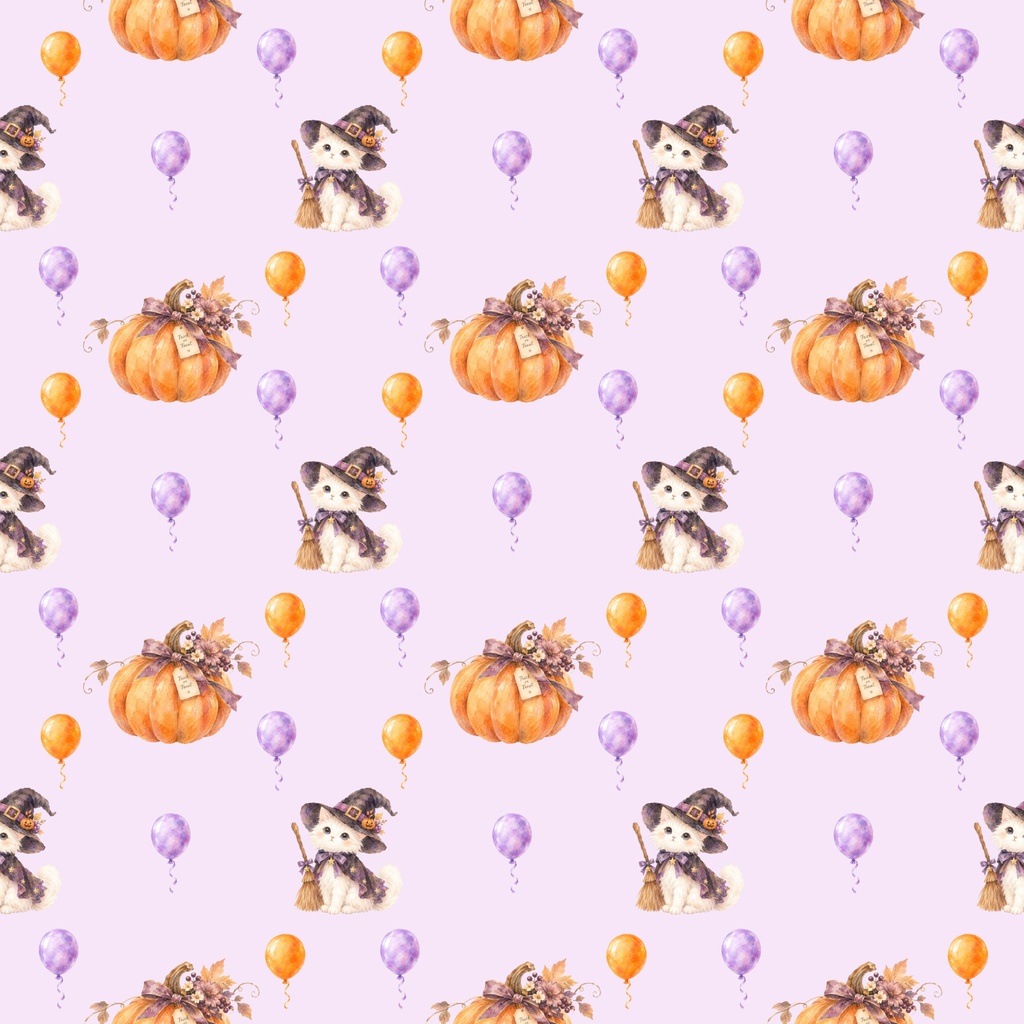 ハロウィン デジタルペーパー 5柄｜パステルでかわいい背景・ラッピング素材