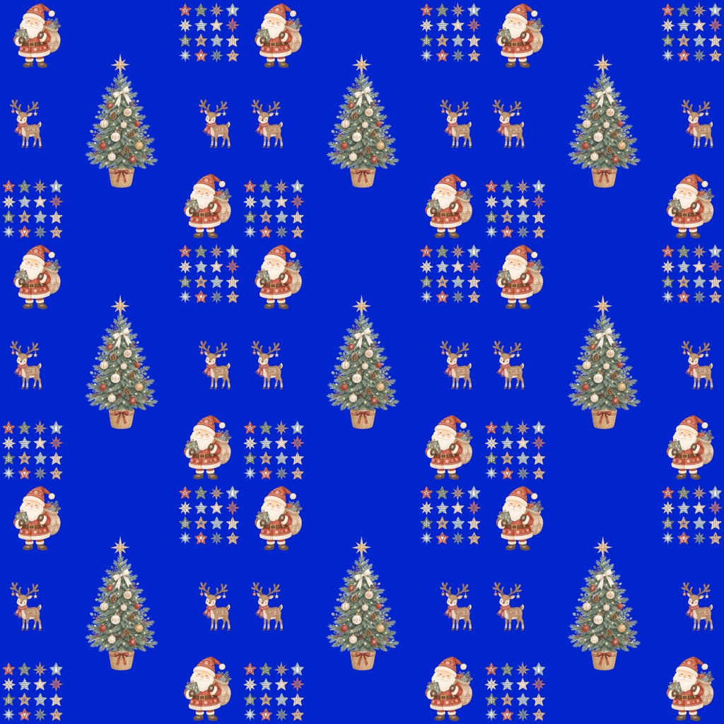 クリスマス デジタルペーパー|水彩風・華やかクリスマス柄 5枚セット