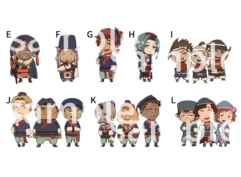 アクリルスタンド カンナ村(各12種類) A~L