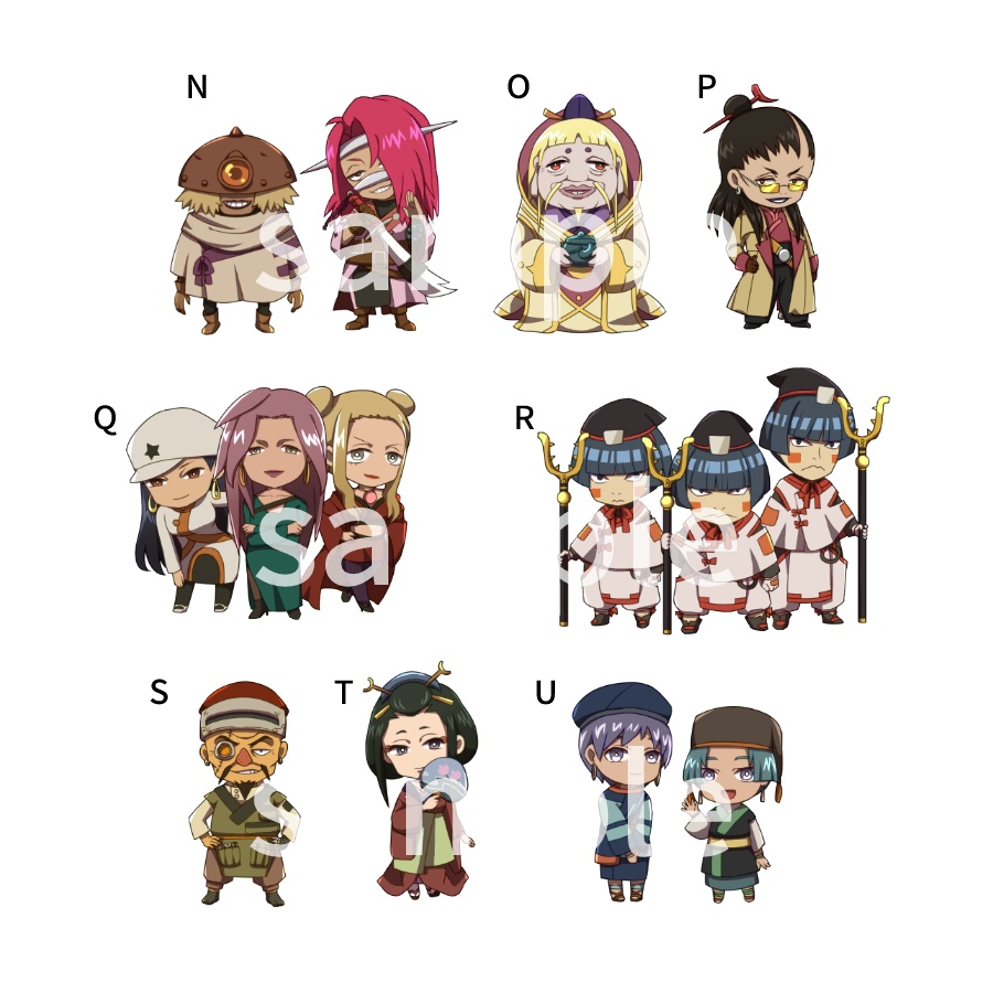 アクリルスタンド 虹雅渓(各9種類)M~U