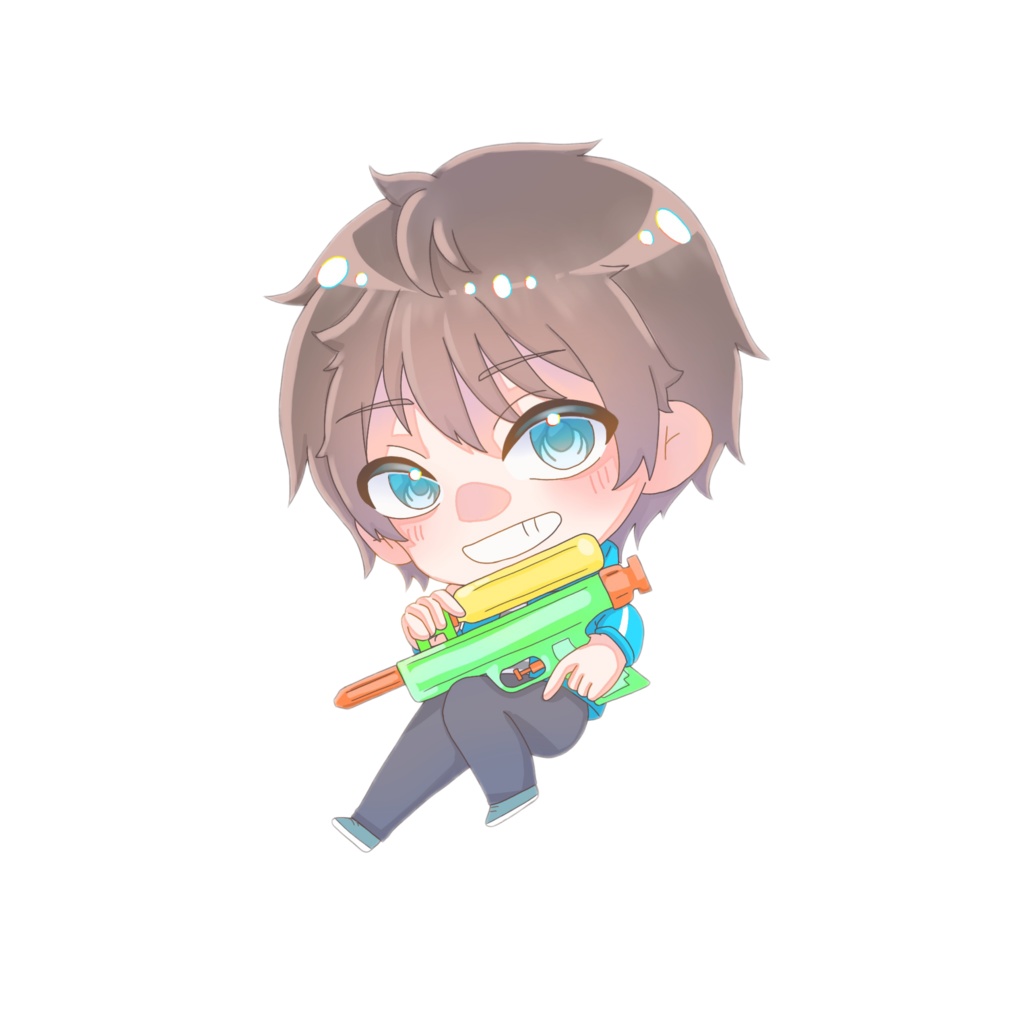 水色のざく アクリルキーホルダー