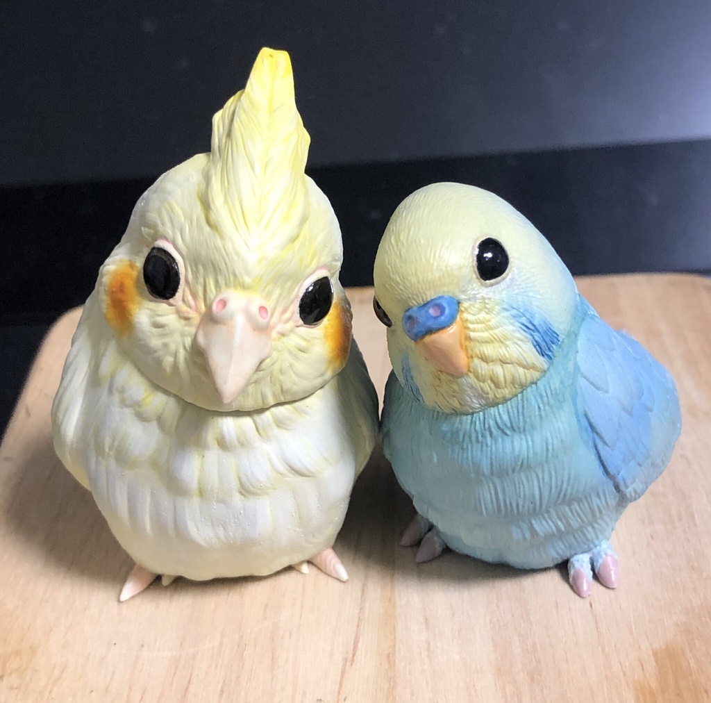 【おかめたん＆インコさんセット】 未塗装未組立ガレージキット 