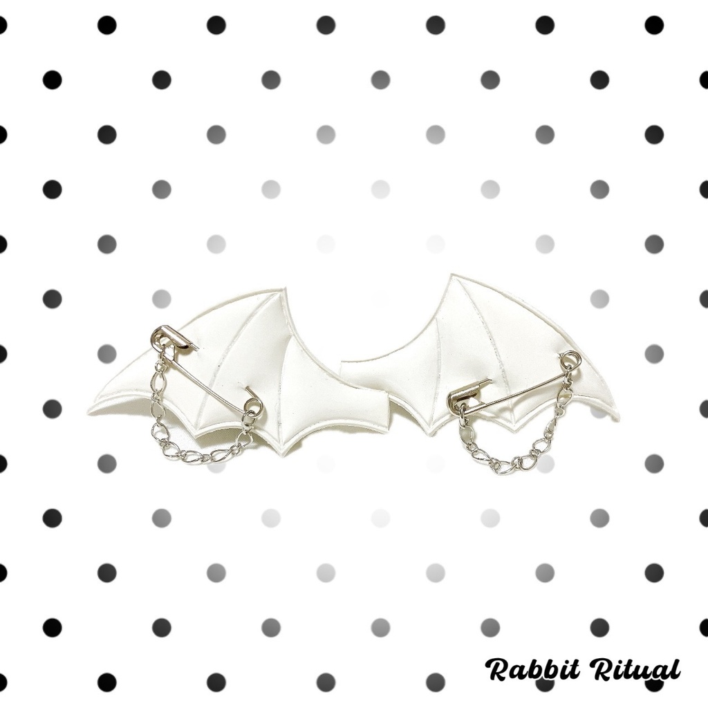小悪魔ヘアクリップミニ 2個セット White