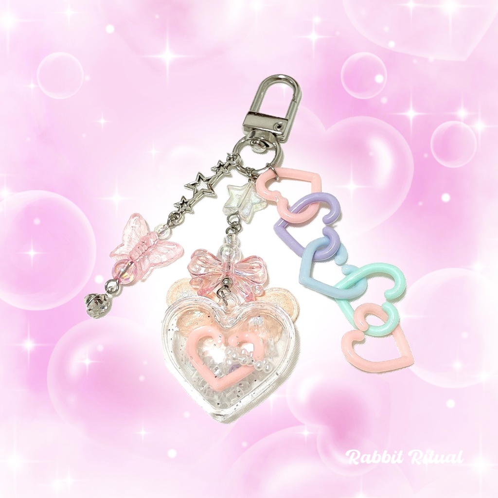 りとるえんじぇるシャカシャカキーホルダー‪꒰♡꒱‬ピンク