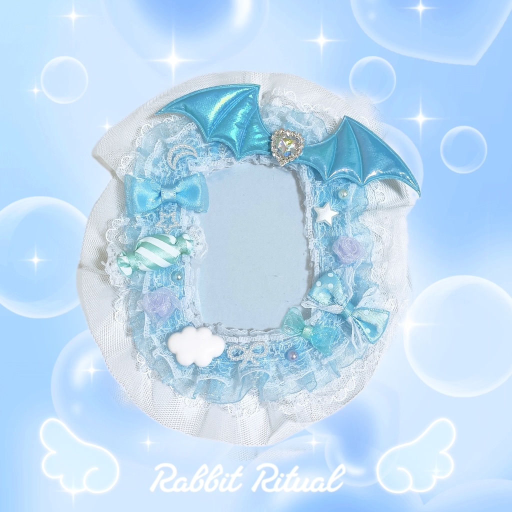 ☁️ふわふわコウモリ パステルトレカデコケース☁️