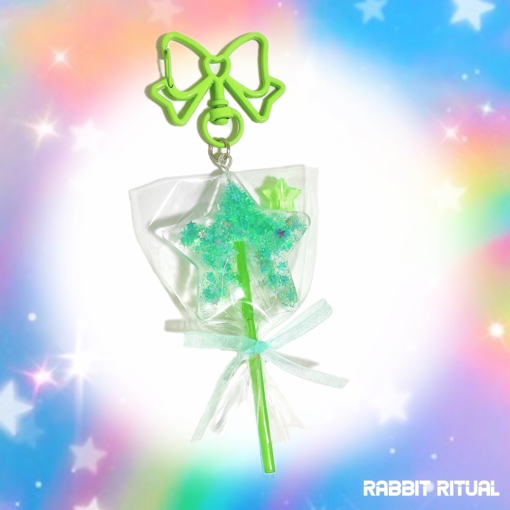🍭ロリポップキャンディキーキーホルダー🌀グリーンアップル