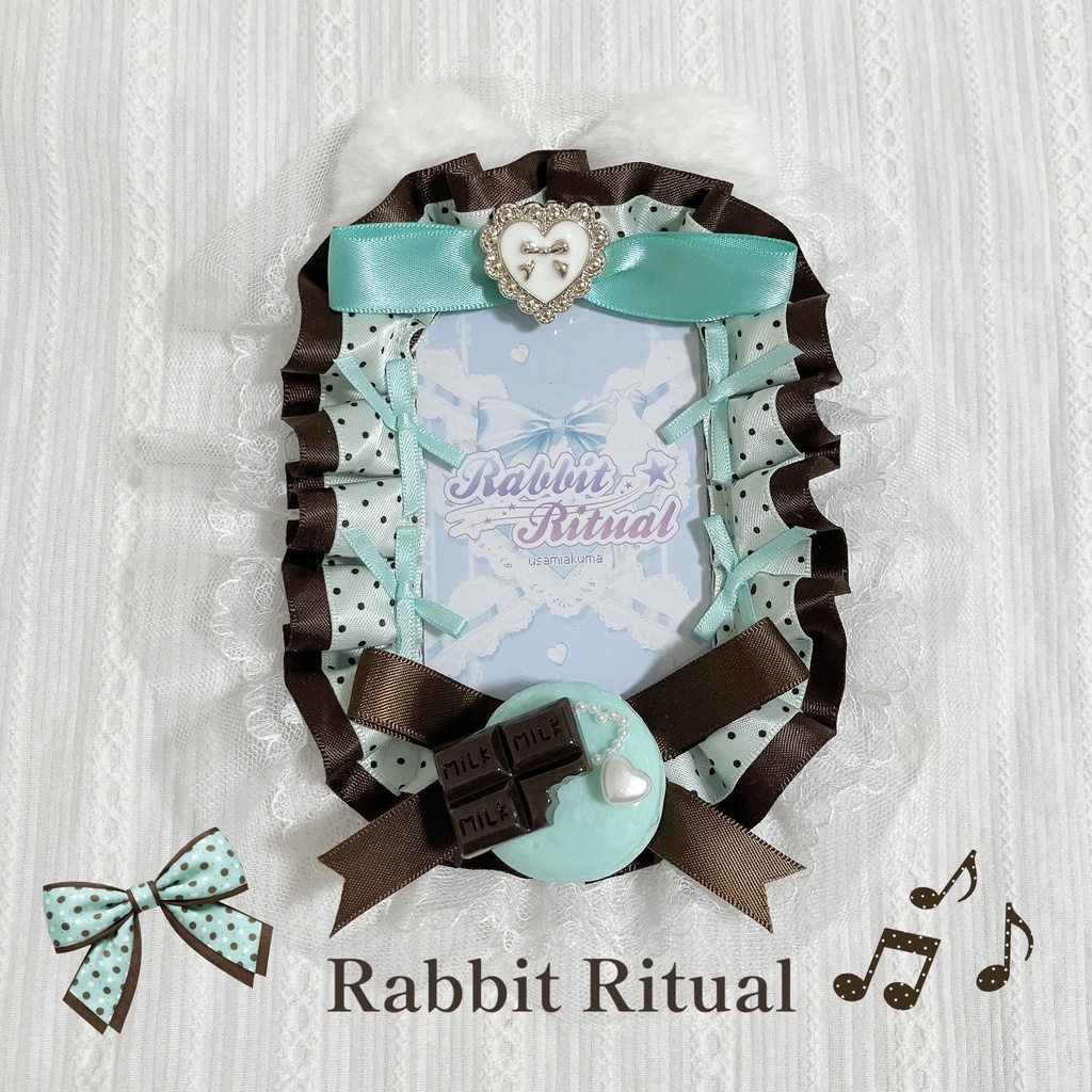 🩵チョコミントマカロン トレカデコケース🩵