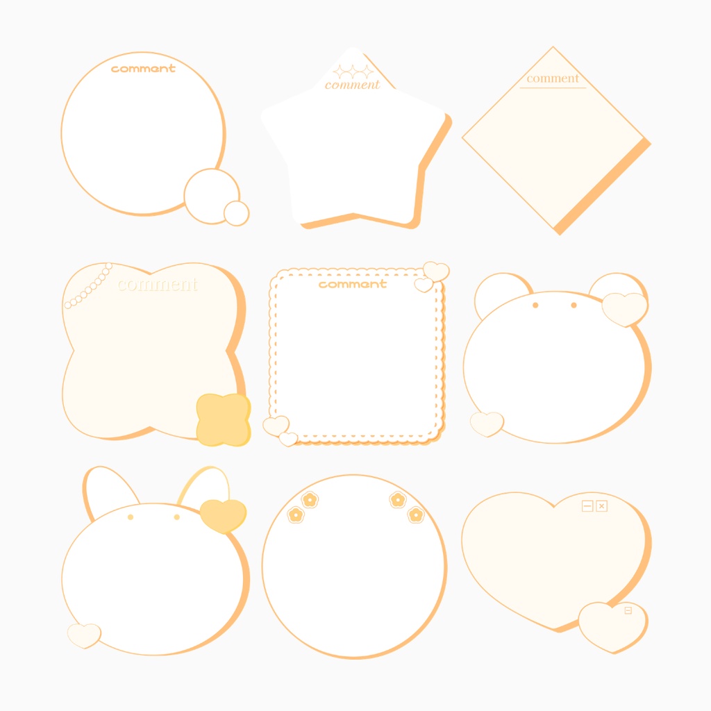 【VTuber素材】コメント枠&フリースペース枠セット