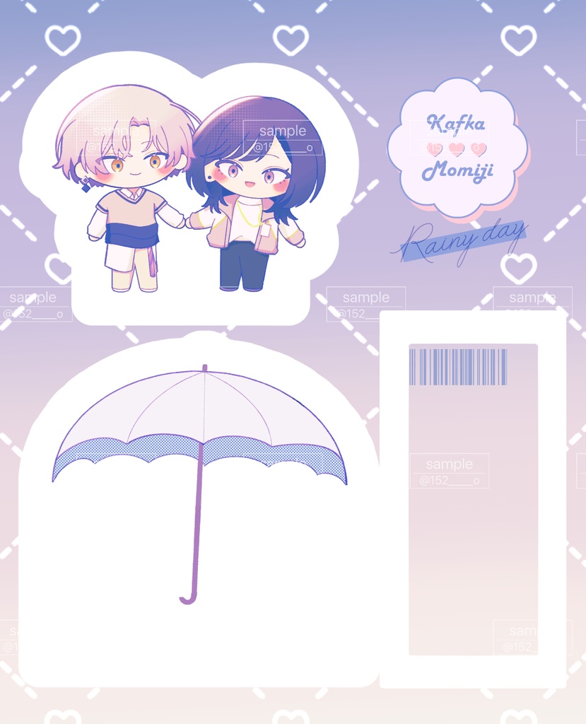 【可不椛】フレーム付きアクリルスタンド(相合傘)