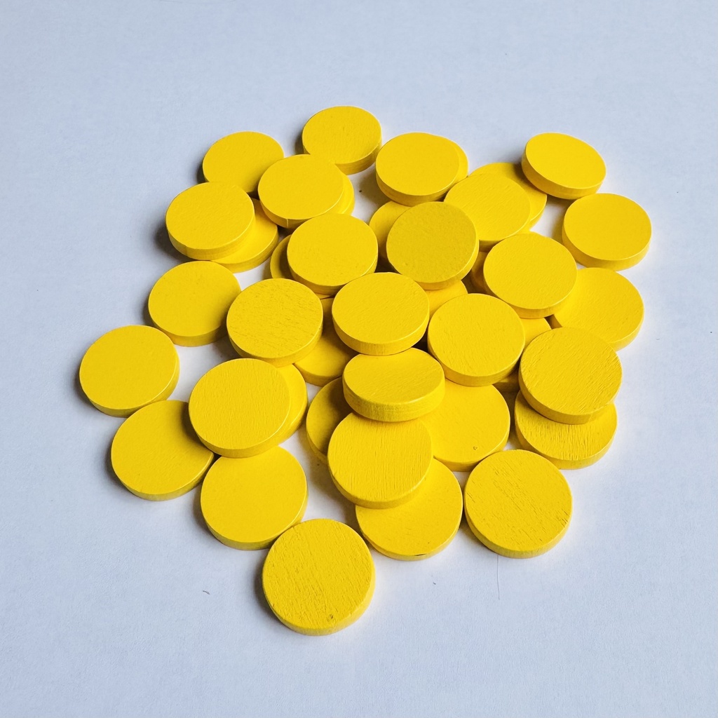 PUSHDROP 木製メダル40枚セット(黄色)