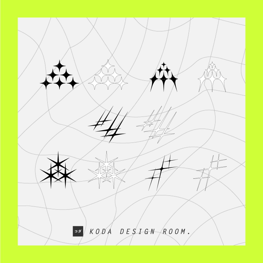 【素材】星と方眼セット(同人誌表紙/TRPGココフォリア)