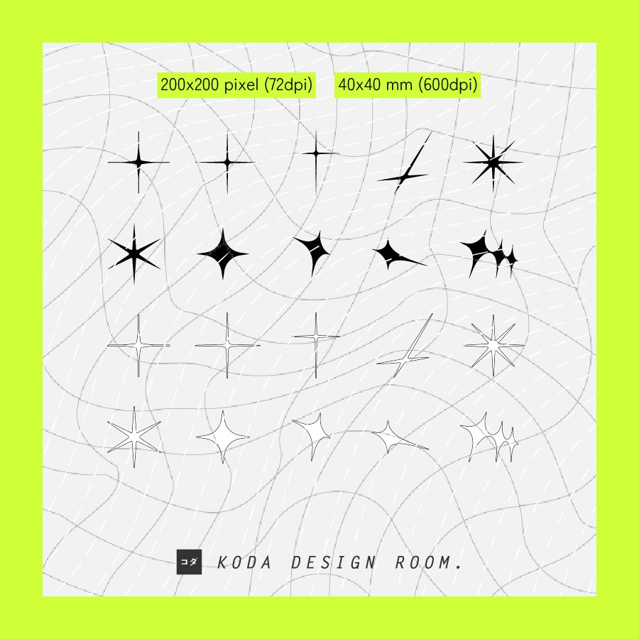 【素材】星と方眼セット(同人誌表紙/TRPGココフォリア)