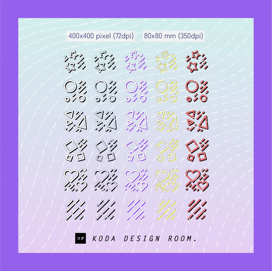 2/28までsale!【素材】ニューレトロセット(同人誌表紙/TRPGココフォリア)