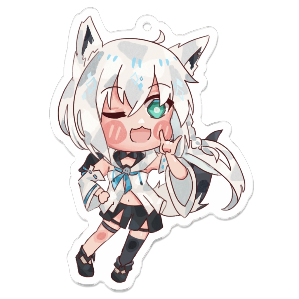 白上フブキ acrylic keychain