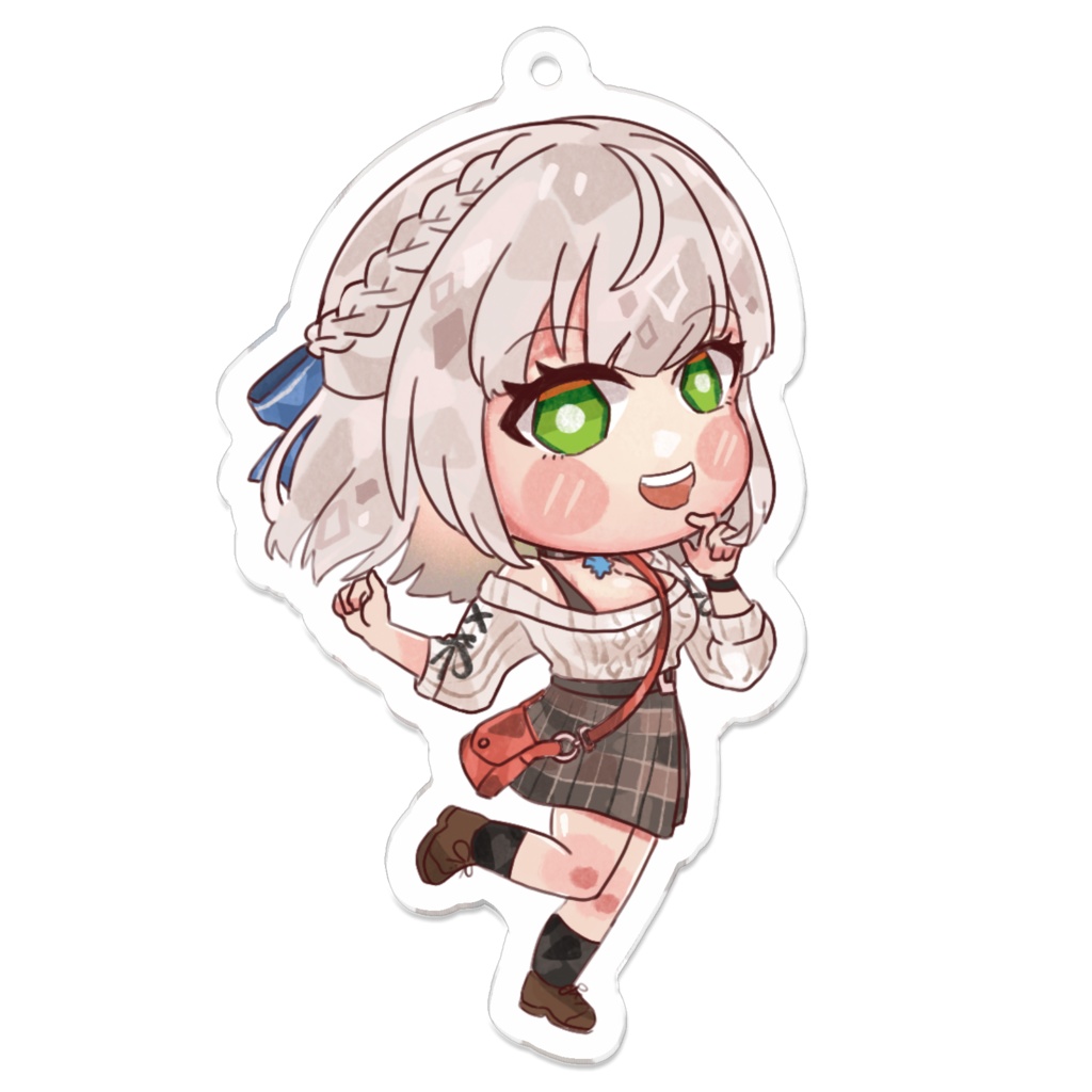 白銀ノエル acrylic keychain