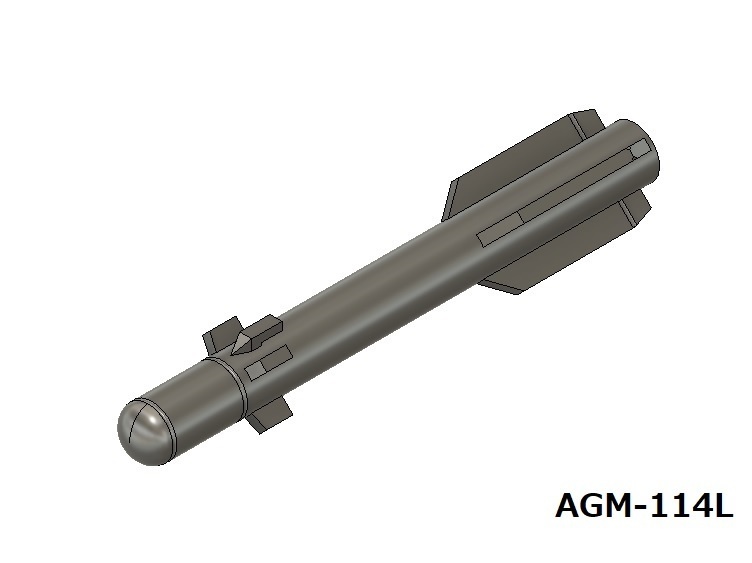 【在庫品】1/72スケール AGM-114L 4本（プラスチックモデル用品）