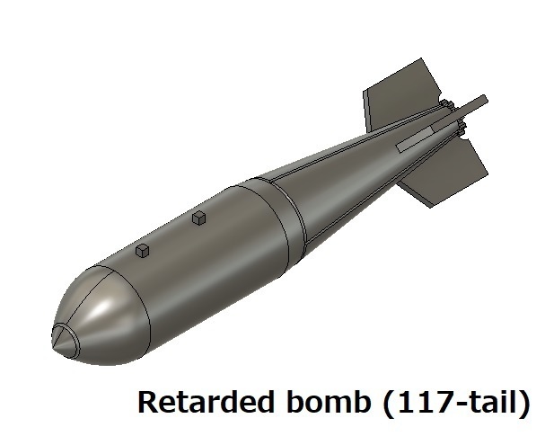 【在庫品】1/72スケール イギリス 1000lb 爆弾 2本(プラスチックモデル用品)