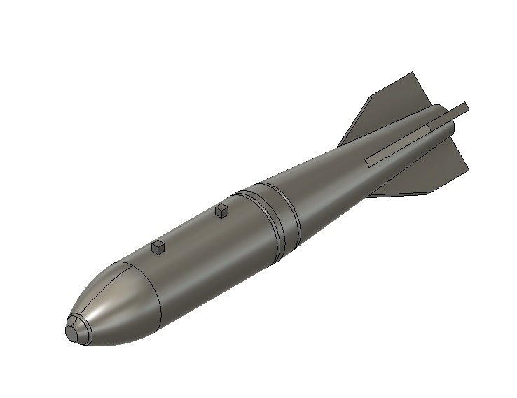 【在庫品】1/72スケール フランス Type25 爆弾 2本(プラスチックモデル用品)