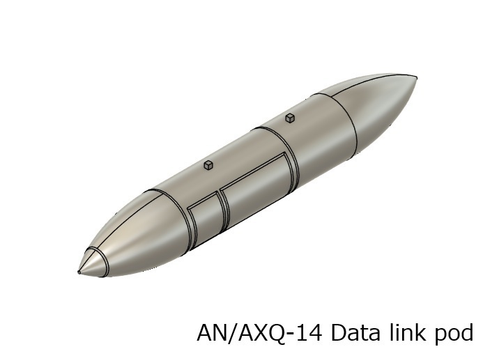 【在庫品】1/72スケール GBU-15(V)21/B 2本 + AN/AXQ-14データリンクポッド(プラスチックモデル用品)