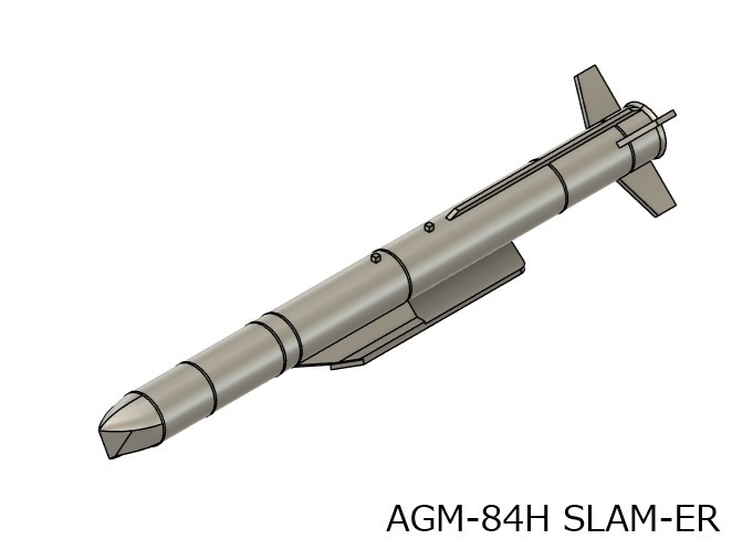 【在庫品】1/72スケール AGM-84H SLAM-ER 2本 + AN/AWW-13データリンクポッド(プラスチックモデル用品)