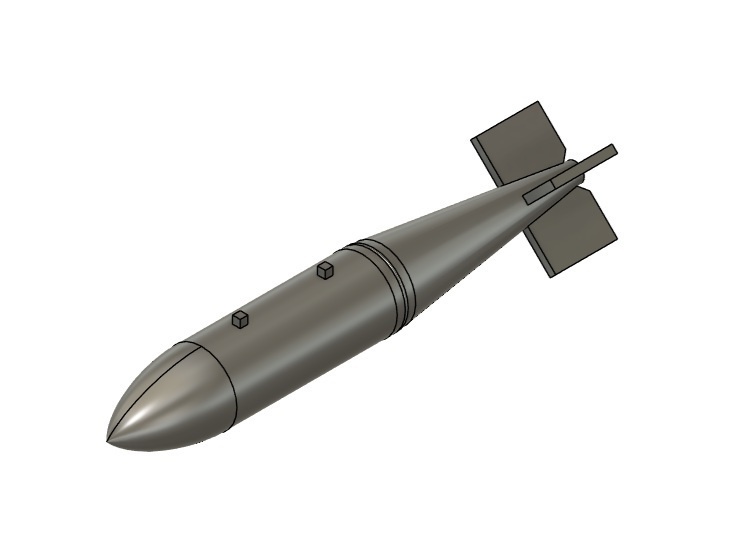 イギリス 540lb 爆弾 2本(1/72スケール プラスチックモデル用品)