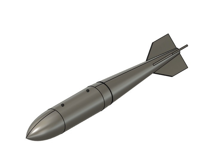 M118 3000lb 爆弾 1本(1/72スケール プラスチックモデル用品)
