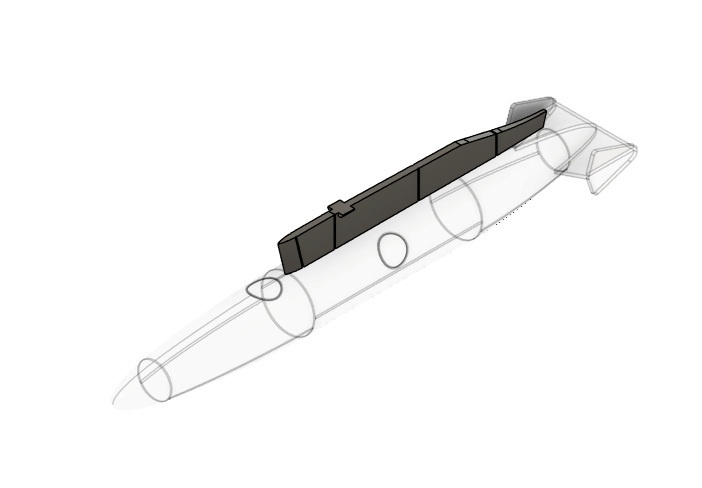 MirageIII用CRP37パイロン 1個(1/72スケール プラスチックモデル用品)
