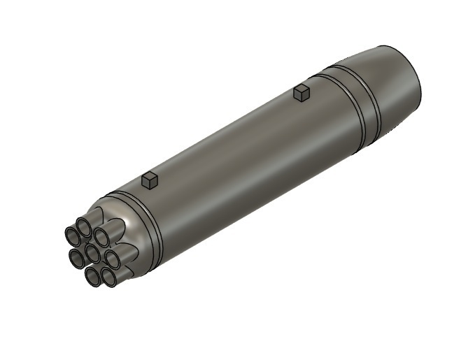 MARS-4 ロケットポッド 2本(1/72スケール プラスチックモデル用品)