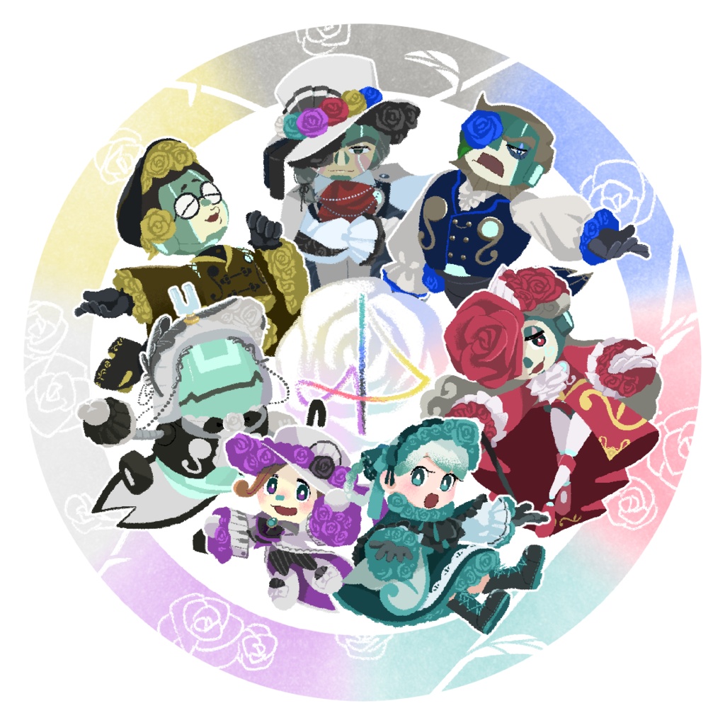 コースター（🌏♪・薔薇）