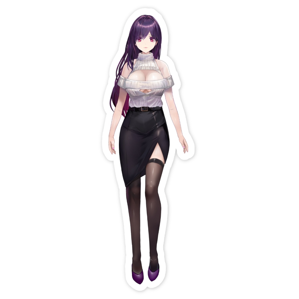 アウターなしお姉さんステッカー