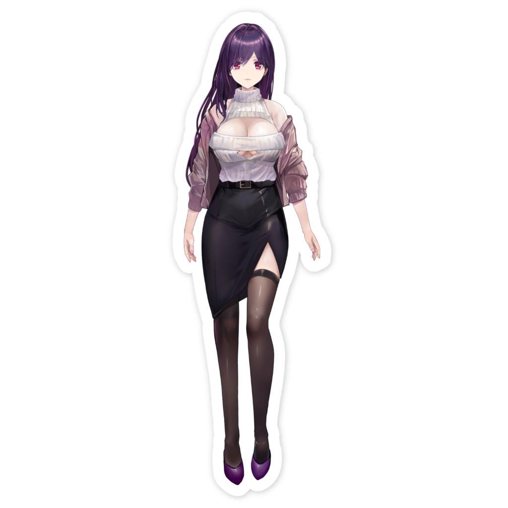 アウター有りお姉さんステッカー