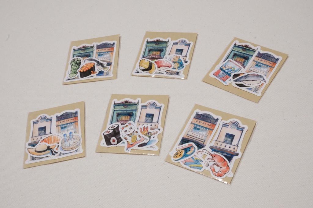 看板建築 ミニステッカー5枚セット